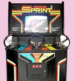 Super Sprint Arcade Game Cabinet